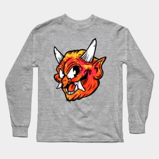 Marble Print Devil Demon Long Sleeve T-Shirt